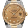 Well Made Clone Rolex Datejust 116233 Caliber 3135 Automatic Movement 36mm Gold/steel Case Mens/unisex Watch