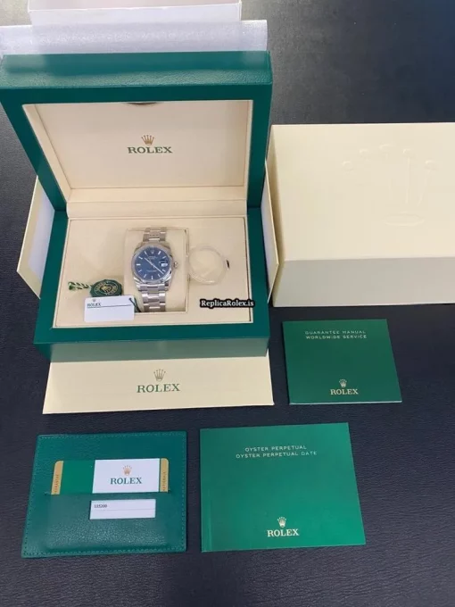 Popular Replica Rolex Oyster Perpetual Date 115200 Automatic Movement 34mm Steel Case Watch - Image 6