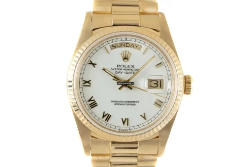 Amazing Replicas Rolex Day-date 36 18038 Caliber 3055 Automatic Movement 36mm Yellow Gold Case Mens/unisex Watch - Image 7