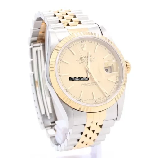 Quality Fake Rolex Datejust 16233 Automatic Movement 36mm Gold/steel Case Mens/unisex Watch - Image 8