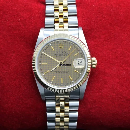 Incredible Replica Rolex Lady-datejust 68273 Caliber 2135 Automatic Movement 31x37mm Gold/steel Case Mens/unisex Watch - Image 3