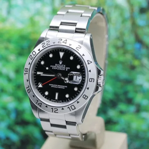 Cheap Fake Rolex Explorer II 16570 Caliber 3185 Automatic Movement 40x44mm Steel Case Mens/unisex Watch - Image 9