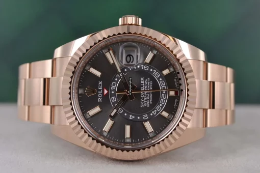 Wonderful Replica Rolex Sky-dweller 326935 Caliber 9001 Automatic Movement 42mm Rose Gold Case Mens/unisex Watch