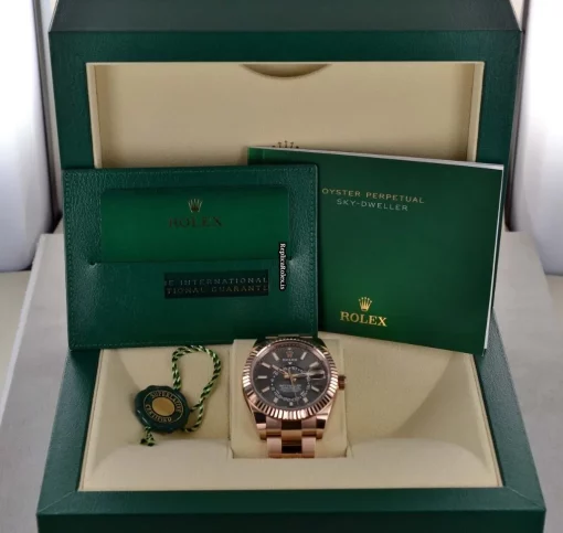 Wonderful Replica Rolex Sky-dweller 326935 Caliber 9001 Automatic Movement 42mm Rose Gold Case Mens/unisex Watch - Image 7