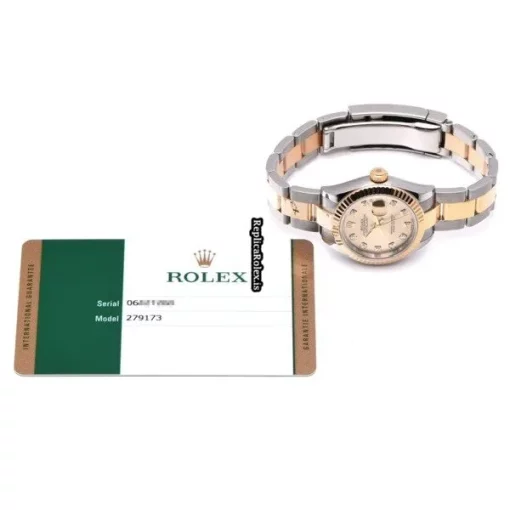 Defect Fake Rolex Lady-datejust 279173g Caliber 2236 Automatic Movement 28mm Steel Case Womens Watch - Image 5