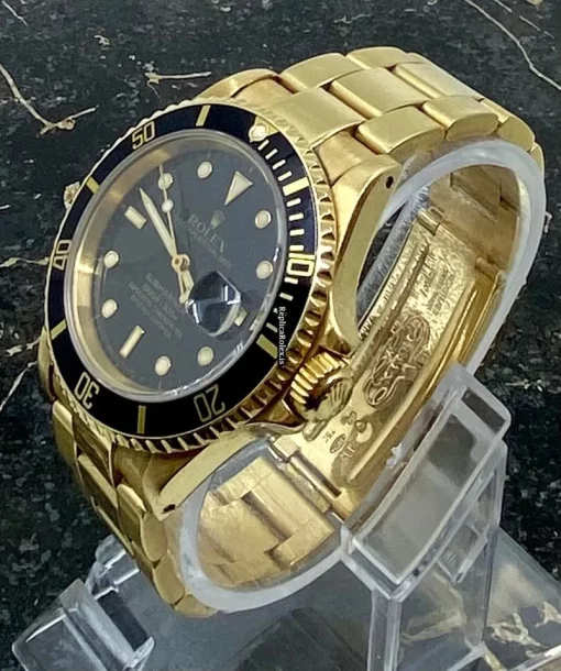 Perfect Copy Rolex Submariner Date 16618 Caliber 3135 Automatic Movement 40mm Yellow Gold Case Mens/unisex Watch - Image 4