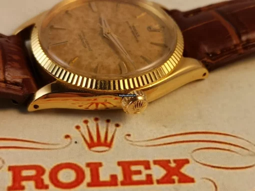 Lovely Replica Rolex Oyster Perpetual 6567 Caliber 1030 Automatic Movement 34mm Yellow Gold Case Mens/unisex Watch - Image 11