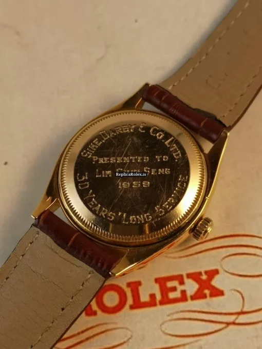 Lovely Replica Rolex Oyster Perpetual 6567 Caliber 1030 Automatic Movement 34mm Yellow Gold Case Mens/unisex Watch - Image 14