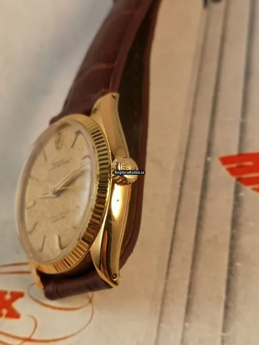 Lovely Replica Rolex Oyster Perpetual 6567 Caliber 1030 Automatic Movement 34mm Yellow Gold Case Mens/unisex Watch - Image 3