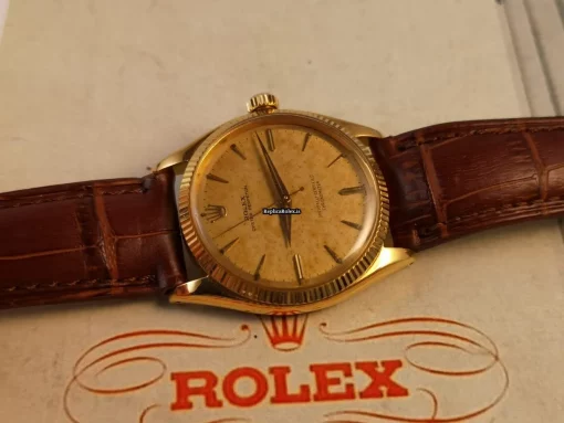 Lovely Replica Rolex Oyster Perpetual 6567 Caliber 1030 Automatic Movement 34mm Yellow Gold Case Mens/unisex Watch - Image 6