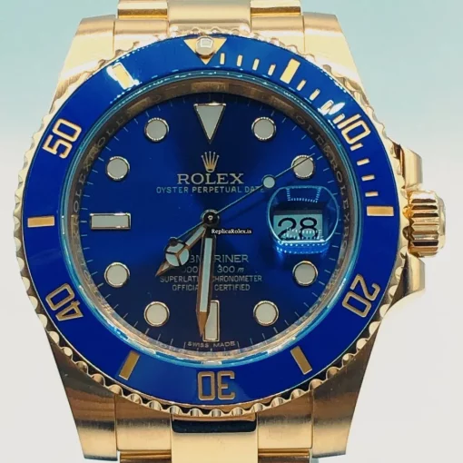 Incredible Fake Rolex Submariner Date 116618lb Caliber 3135 Automatic Movement 40mm Yellow Gold Case Mens/unisex Watch