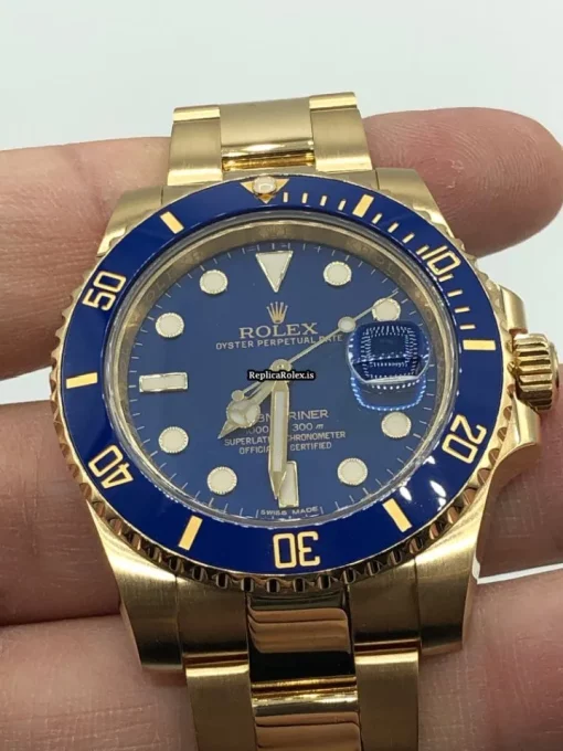 Incredible Fake Rolex Submariner Date 116618lb Caliber 3135 Automatic Movement 40mm Yellow Gold Case Mens/unisex Watch - Image 10