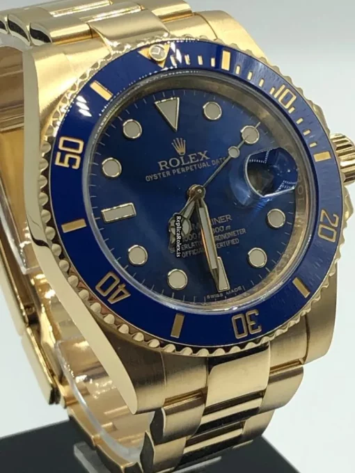 Incredible Fake Rolex Submariner Date 116618lb Caliber 3135 Automatic Movement 40mm Yellow Gold Case Mens/unisex Watch - Image 2