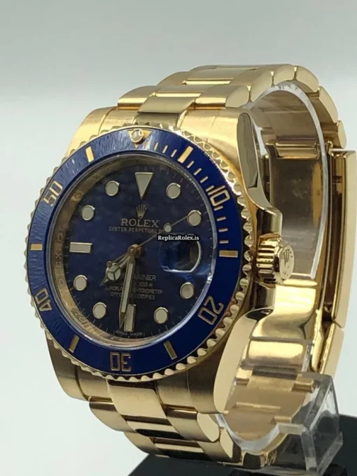 Incredible Fake Rolex Submariner Date 116618lb Caliber 3135 Automatic Movement 40mm Yellow Gold Case Mens/unisex Watch - Image 3