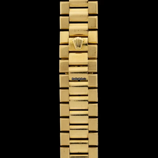 Great Fake Rolex Day-date Oysterquartz 19018 Caliber 5055 Quartz Movement 36mm Yellow Gold Case Mens/unisex Watch - Image 4
