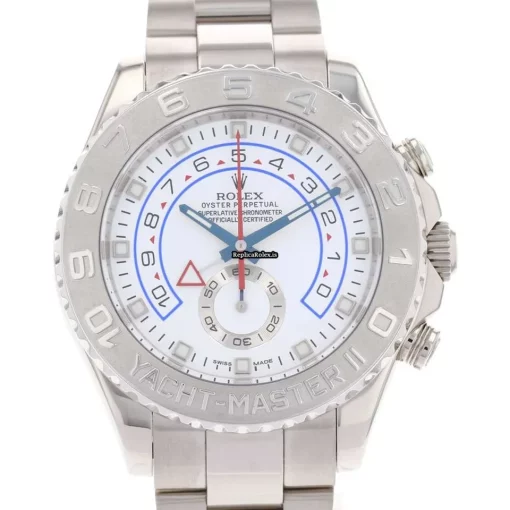 Exquisite Fake Rolex Yacht-master II 116689 Caliber 4161 Automatic Movement 44mm White Gold Case Mens/unisex Watch