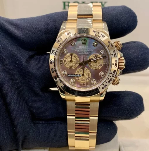 Inexpensive Fake Rolex Daytona 116508 Caliber 4130 Automatic Movement 40mm Yellow Gold Case Mens/unisex Watch