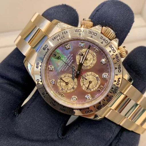 Inexpensive Fake Rolex Daytona 116508 Caliber 4130 Automatic Movement 40mm Yellow Gold Case Mens/unisex Watch - Image 5