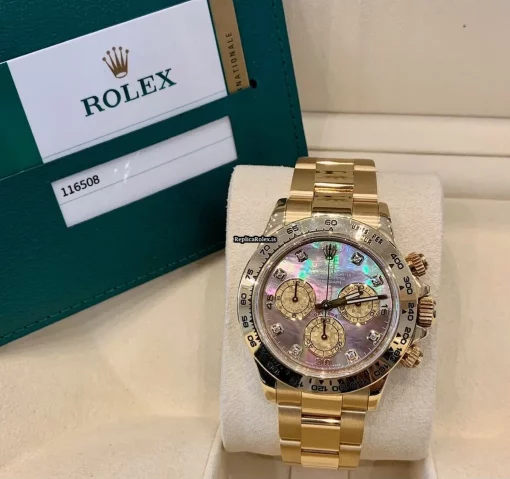 Inexpensive Fake Rolex Daytona 116508 Caliber 4130 Automatic Movement 40mm Yellow Gold Case Mens/unisex Watch - Image 6