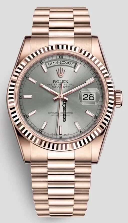 Special Fake Rolex Day-date 36 118235 Caliber 3155 Automatic Movement 36mm Rose Gold Case Mens/unisex Watch