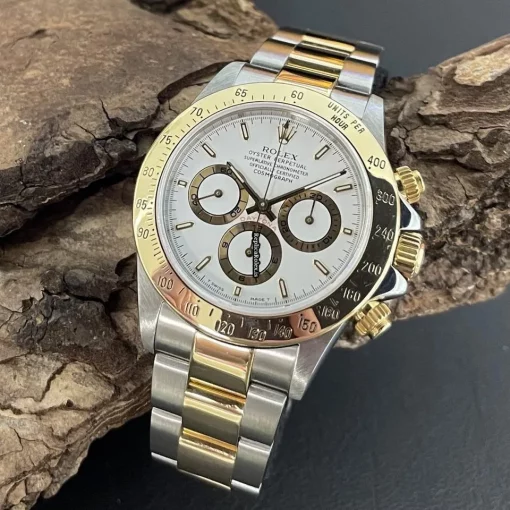 Mind-boggling Fake Rolex Daytona 16523 Automatic Movement 40mm Gold/steel Case Watch - Image 2