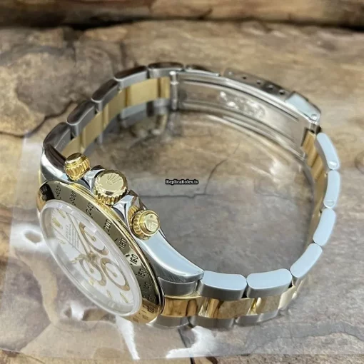 Mind-boggling Fake Rolex Daytona 16523 Automatic Movement 40mm Gold/steel Case Watch - Image 3