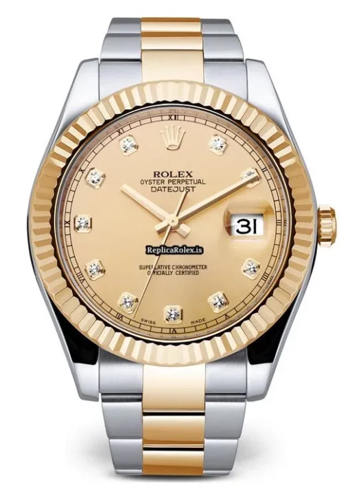 Nice Replica Rolex Datejust II 116333 Caliber 3136 Automatic Movement 41mm Gold/steel Case Mens/unisex Watch