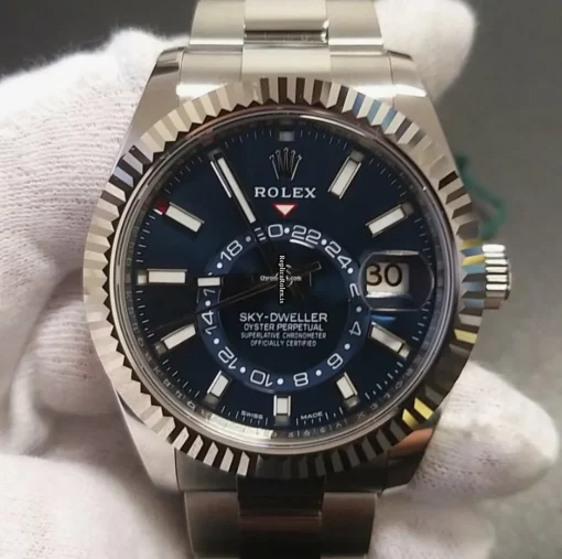 Well Made Fake Rolex Sky-dweller 326934 Caliber 9001 Automatic Movement 42mm Steel Case Mens/unisex Watch - Image 3