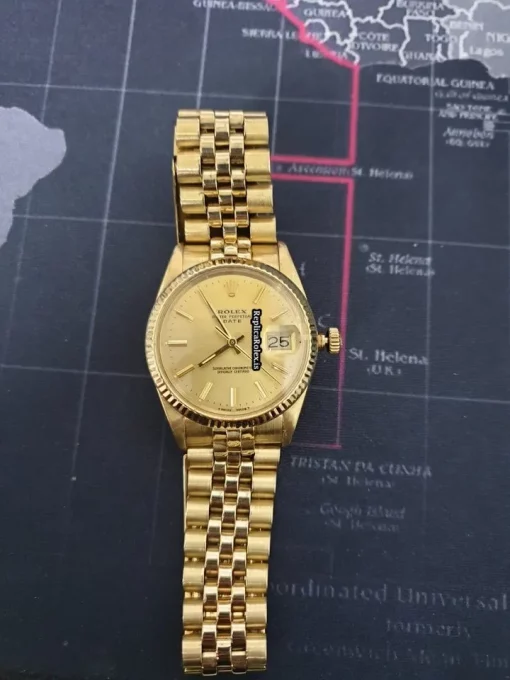 Lovely Replicas Rolex Oyster Perpetual Date 15037 Caliber 3035 Automatic Movement 34mm Yellow Gold Case Mens/unisex Watch - Image 11