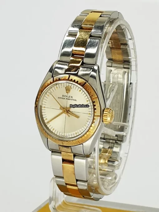 Remarkable Replica Rolex Oyster Perpetual 6724 Automatic Movement 26mm Yellow Gold Case Womens Watch - Image 2