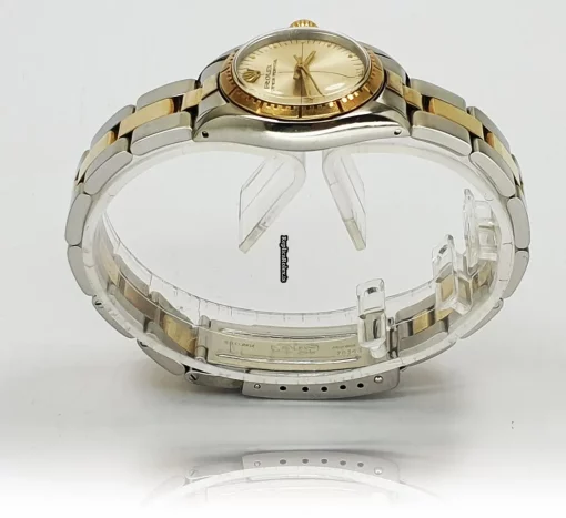 Remarkable Replica Rolex Oyster Perpetual 6724 Automatic Movement 26mm Yellow Gold Case Womens Watch - Image 4