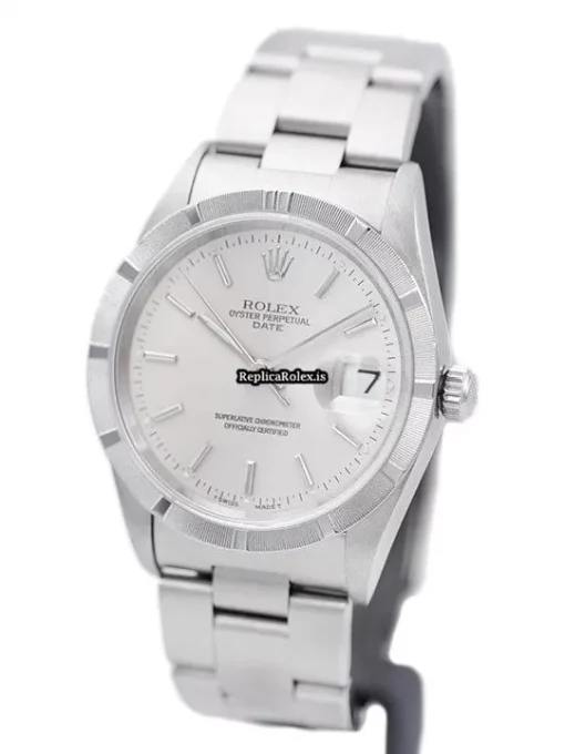 Well Made Knockoff Rolex Oyster Perpetual Date 15210 Caliber 3135 Automatic Movement 34mm Steel Case Watch - Image 2