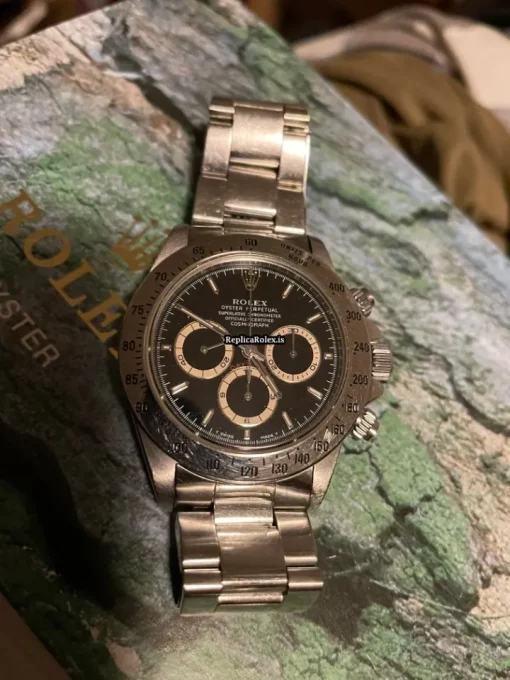 Pleasing Fake Rolex Daytona 16520 Zenith El Primero Caliber 4030 Automatic Movement 40mm Steel Case Mens/unisex Watch - Image 11