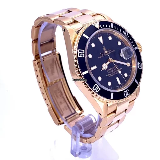 Quality Replica Rolex Submariner Date 16808 Caliber 3035 Automatic Movement 40mm Yellow Gold Case Mens/unisex Watch - Image 4