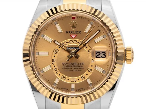 Defect Knockoff Rolex Sky-dweller 326933 Caliber 9001 Automatic Movement 42mm Steel Case Mens/unisex Watch