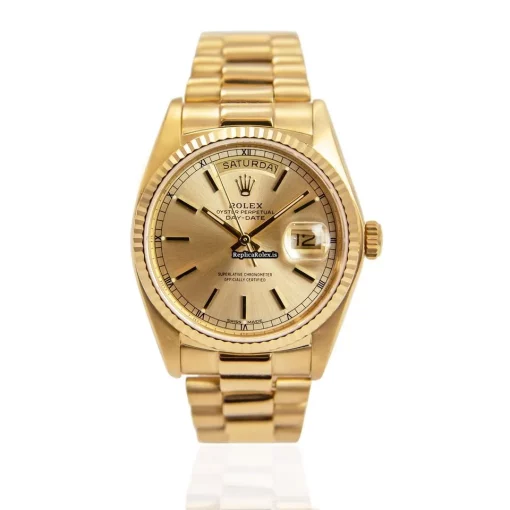 Epic Replica Rolex Day-date 36 18038 Caliber 3055 Automatic Movement 36mm Yellow Gold Case Mens/unisex Watch - Image 2