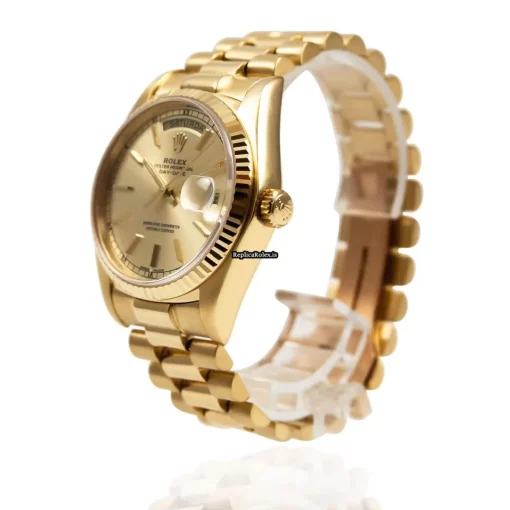 Epic Replica Rolex Day-date 36 18038 Caliber 3055 Automatic Movement 36mm Yellow Gold Case Mens/unisex Watch - Image 3