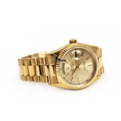 Epic Replica Rolex Day-date 36 18038 Caliber 3055 Automatic Movement 36mm Yellow Gold Case Mens/unisex Watch - Image 5