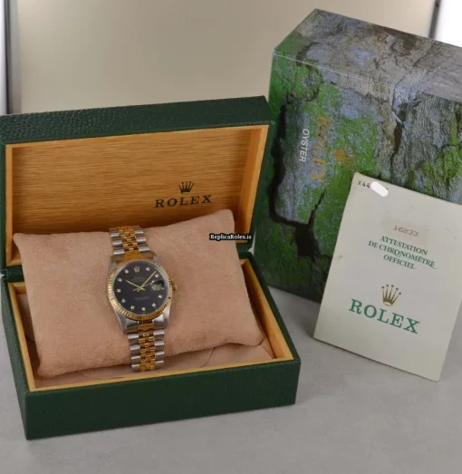 Wonderful Replica Rolex Datejust 16233 Caliber 3135 Automatic Movement 36mm Gold/steel Case Mens/unisex Watch - Image 2