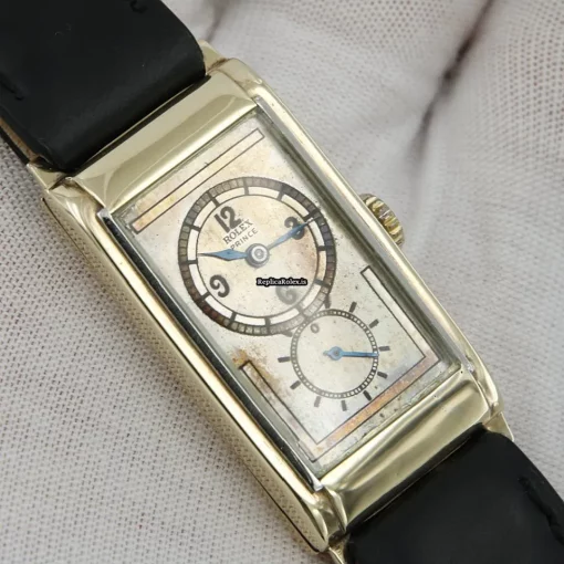 Incredible Replica Rolex Prince 1862 Manual Winding Movement 20x36mm Yellow Gold Case Mens/unisex Watch - Image 11