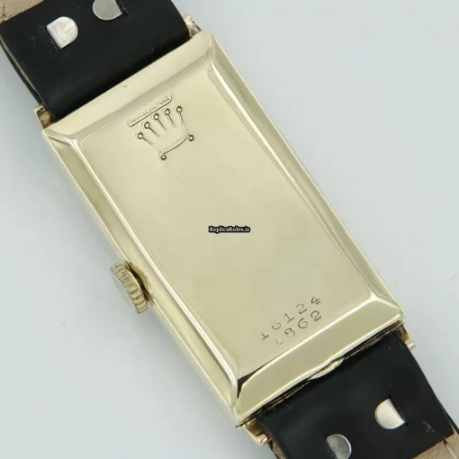 Incredible Replica Rolex Prince 1862 Manual Winding Movement 20x36mm Yellow Gold Case Mens/unisex Watch - Image 8