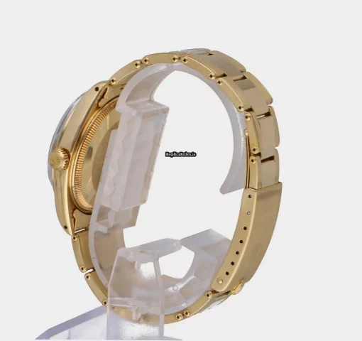 Defect Replica Rolex Oyster Perpetual Date 1500 Caliber 1570 Automatic Movement 34mm Yellow Gold Case Mens/unisex Watch - Image 5
