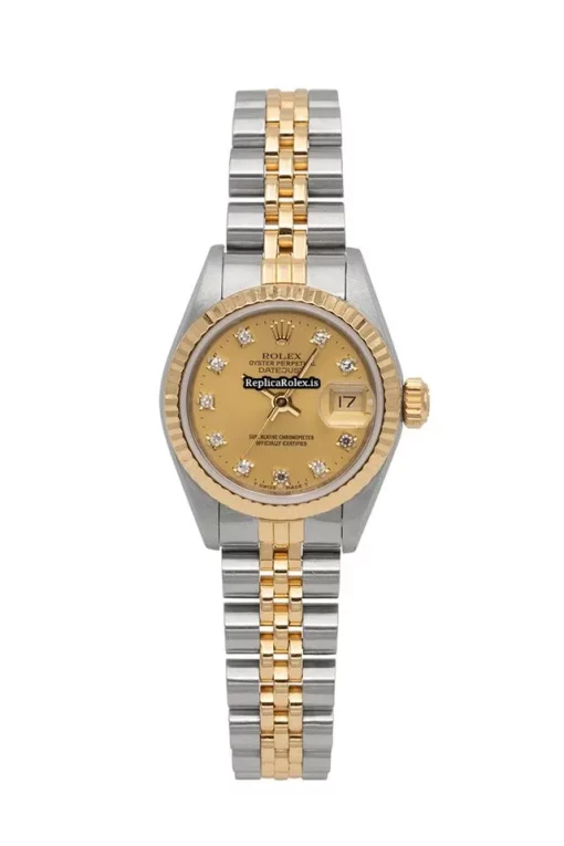 Best Clone Rolex Lady-datejust 69173 Caliber 2135 Automatic Movement 26mm Gold/steel Case Womens Watch