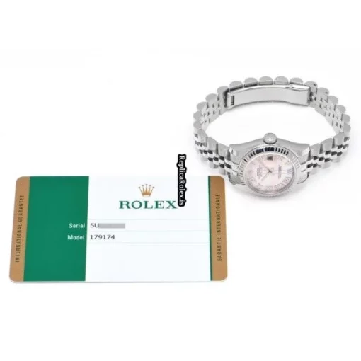 Mind-boggling Copy Rolex Lady-datejust 179174nr Automatic Movement 26mm Steel Case Womens Watch - Image 5