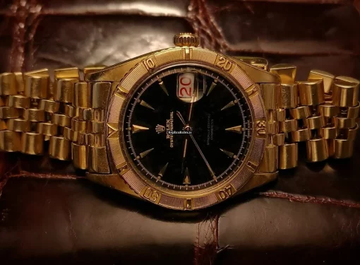 Design Replica Rolex Datejust Turn-o-graph 6309 Automatic Movement Yellow Gold Case Watch