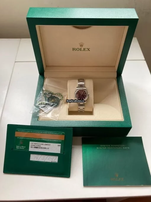 Design Replica Rolex Oyster Perpetual 26 176200 Caliber 2231 Automatic Movement 26x29mm Steel Case Womens Watch - Image 2