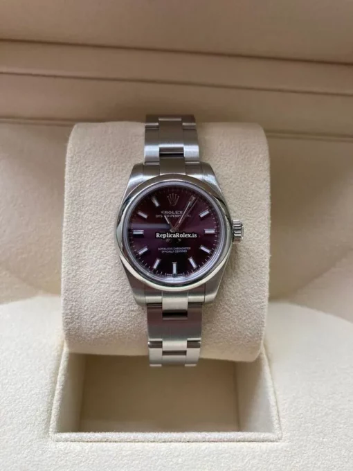 Design Replica Rolex Oyster Perpetual 26 176200 Caliber 2231 Automatic Movement 26x29mm Steel Case Womens Watch - Image 4