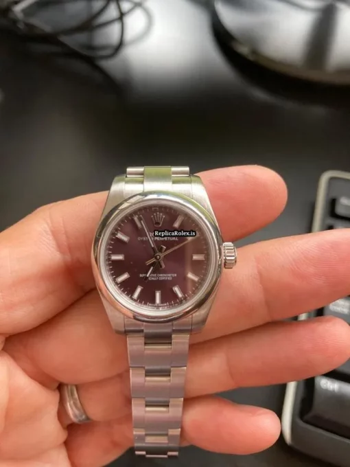 Design Replica Rolex Oyster Perpetual 26 176200 Caliber 2231 Automatic Movement 26x29mm Steel Case Womens Watch - Image 6