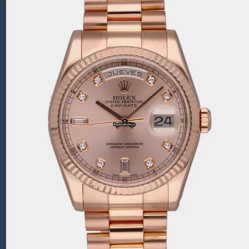 Best Clone Rolex Day-date 36 118235 Rose Gold Case Watch