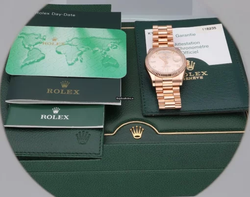 Best Clone Rolex Day-date 36 118235 Rose Gold Case Watch - Image 14